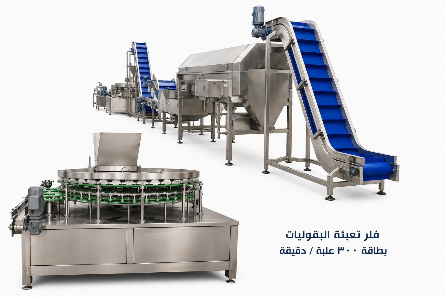 Complete production lines for canned legumes in tins